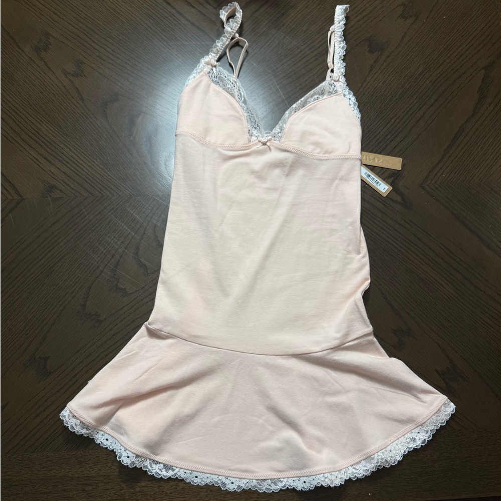 SKIMS pink mini dress